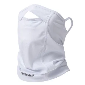 2 Pcs | White | UV Protection Breathable Cycling Face Mask with Ear Hooks | Summer Ice Silk Neck Gaiter | for Men and Women