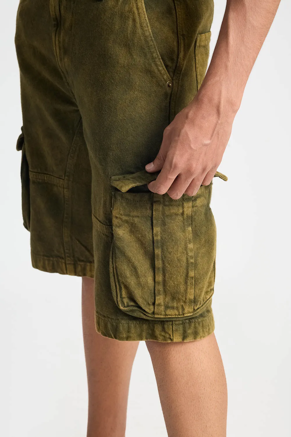 Olive Tinted Men's Cargo Shorts