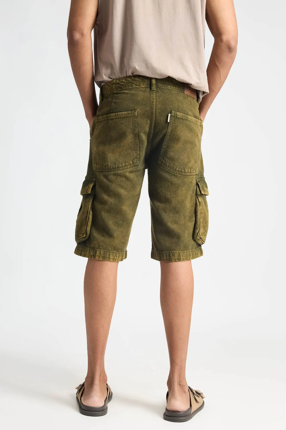 Olive Tinted Men's Cargo Shorts