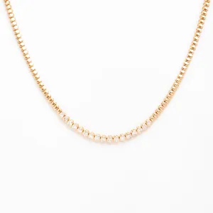 Oval Bezel Demi Tennis Necklace