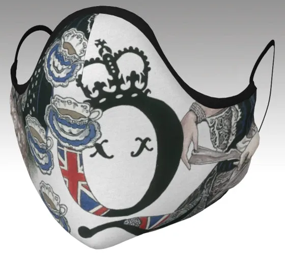 Queen Victoria Tea Cup Decorative Face Covering