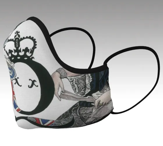 Queen Victoria Tea Cup Decorative Face Covering