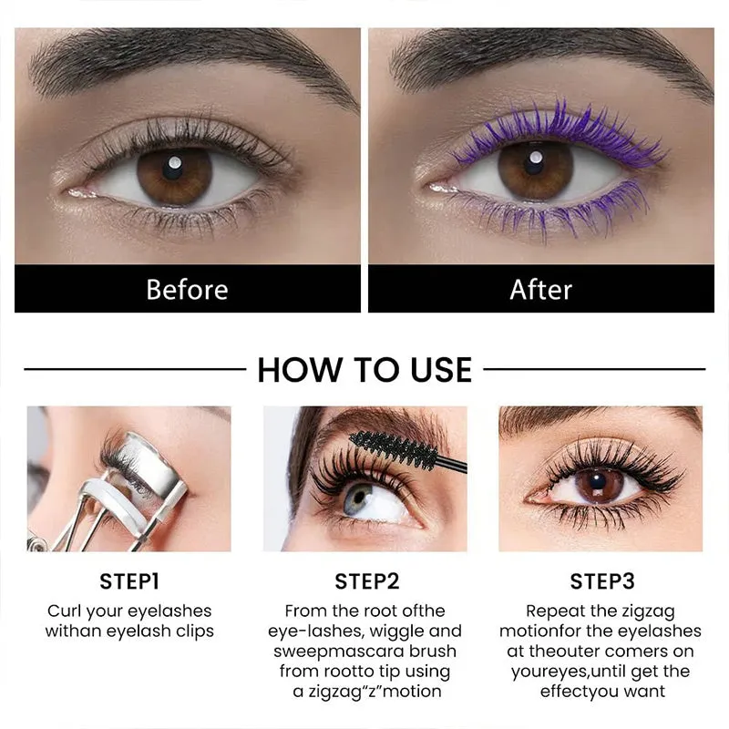 Waterproof mascara met levendige kleuren
