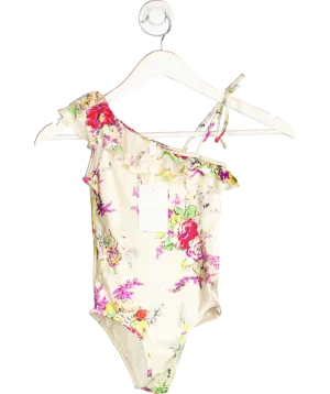 Zimmermann Cream Kids Clover Floral Swimsuit 6 Years
